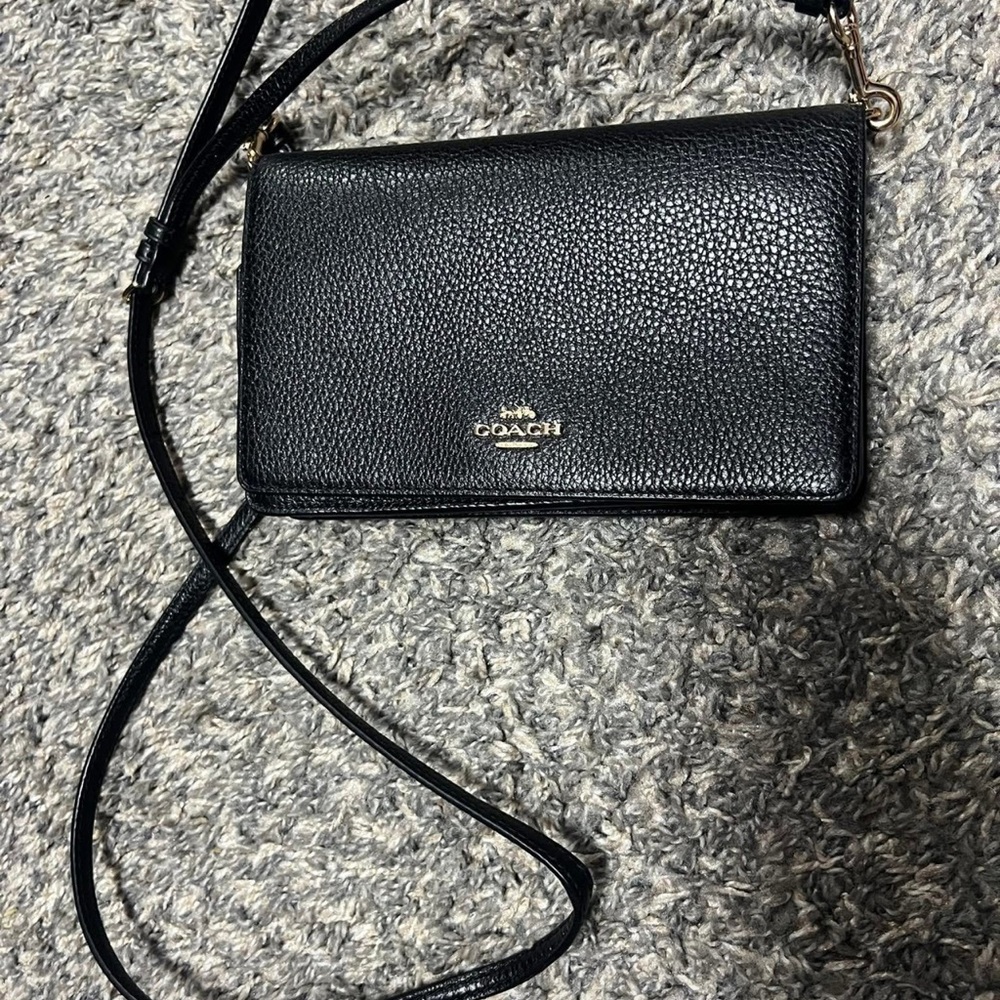 Coach Black Leather Crossbody Bag